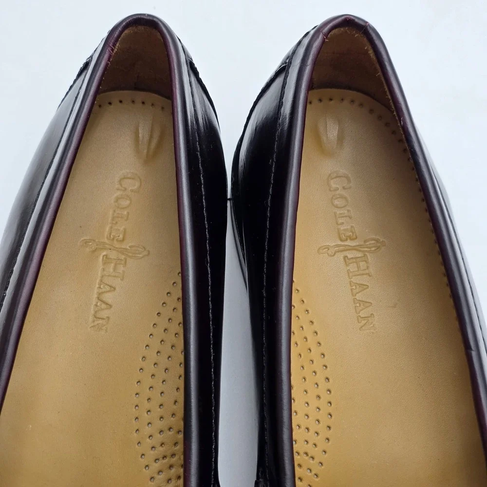 COLE HAAN Pinch Penny Loafer BURGUNDY Slip-On Dress‎ Shoes 03504 Men's 9.5 D